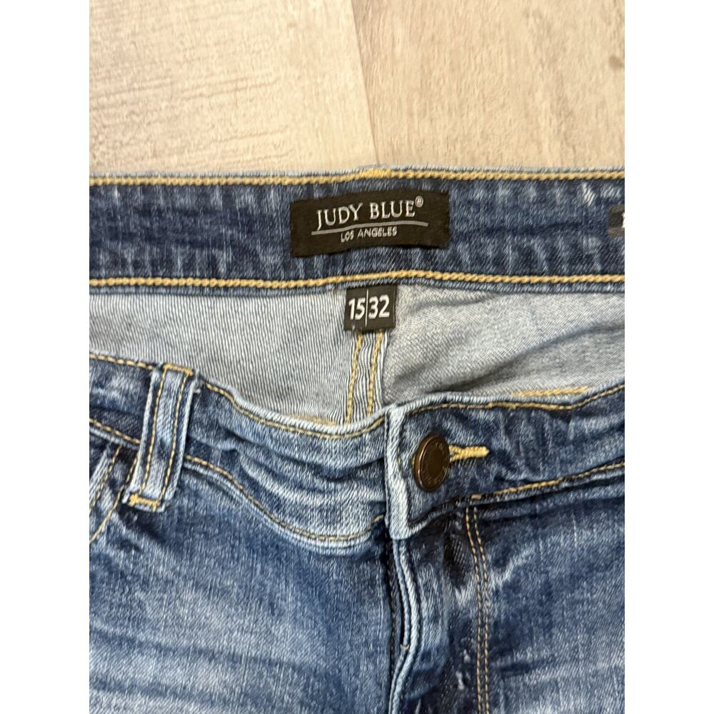 Judy Blue Jeans Womens 15 Distressed Boyfriend Fit Denim Ripped Grunge Pants - Picture 3 of 14